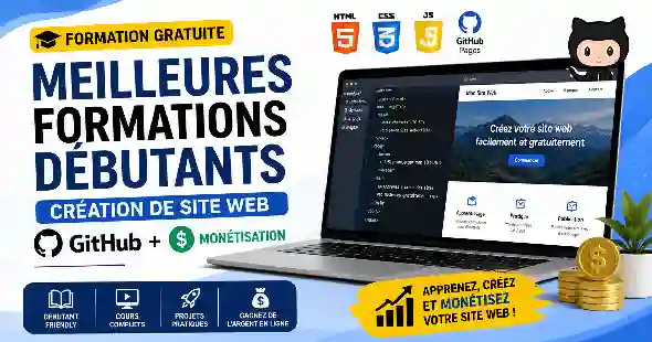 Formation gratuite création site Web GitHub